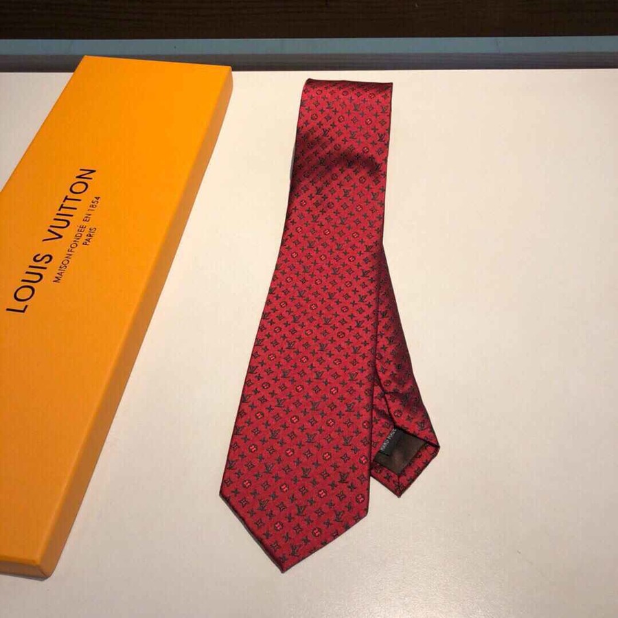 Louis Vuitton Jacquard silk handmade Monogram tie