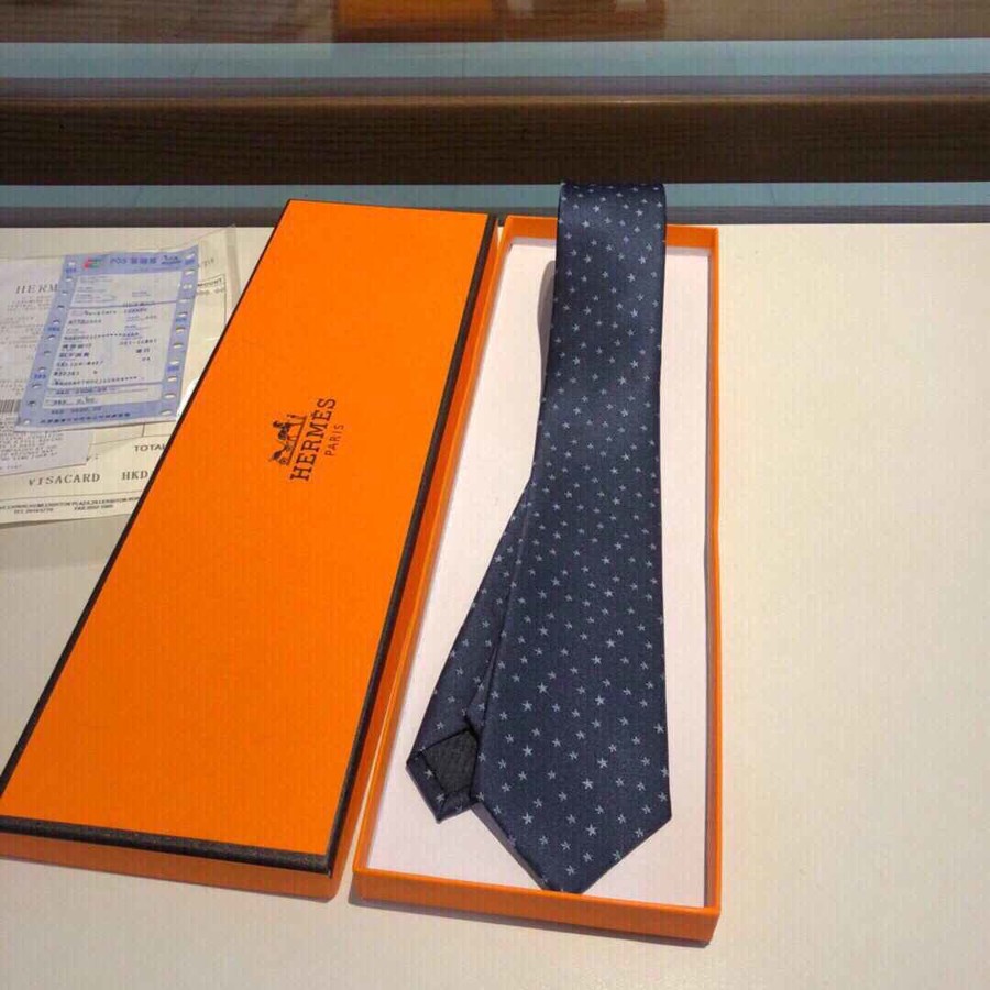 Hermes Twill silk men s tie