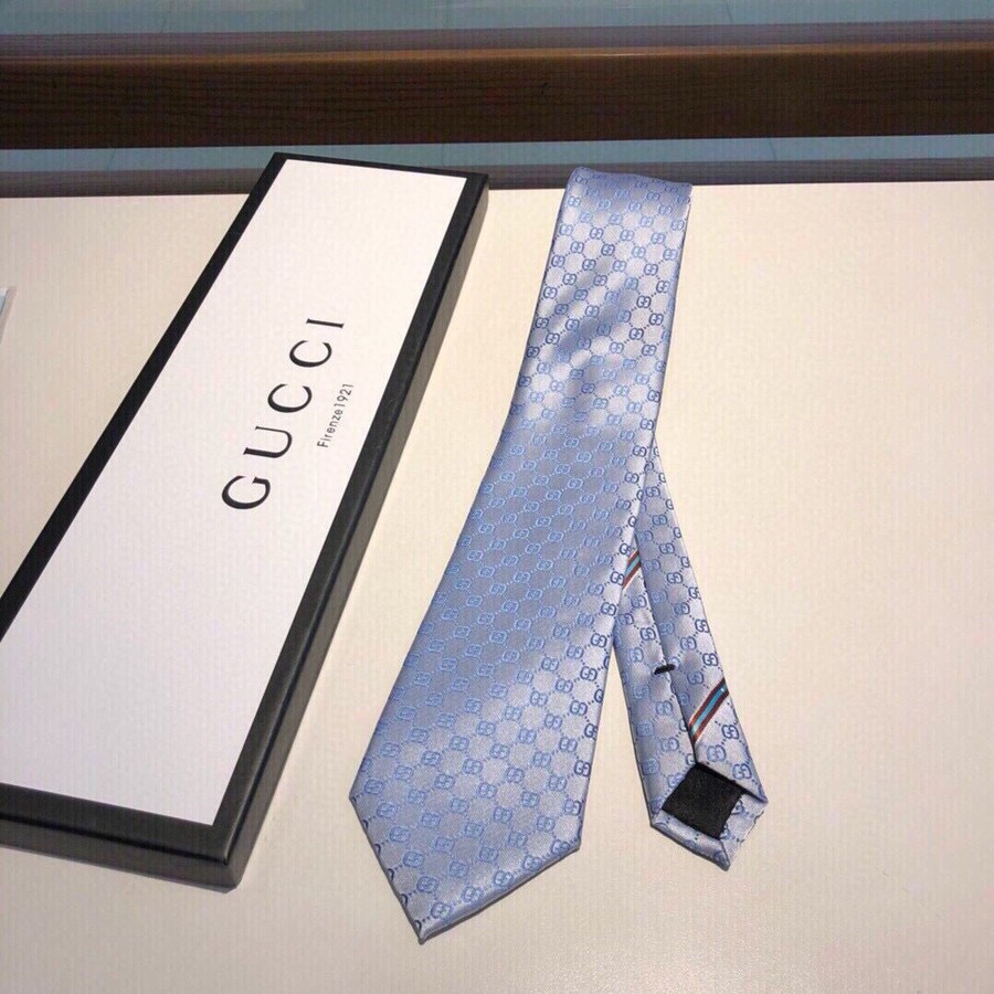 Gucci Striped webbing GG logo silk tie