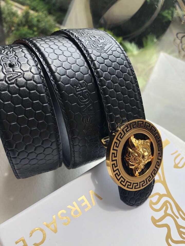 Versace Men s cowhide Medusa logo belt 3.8cm