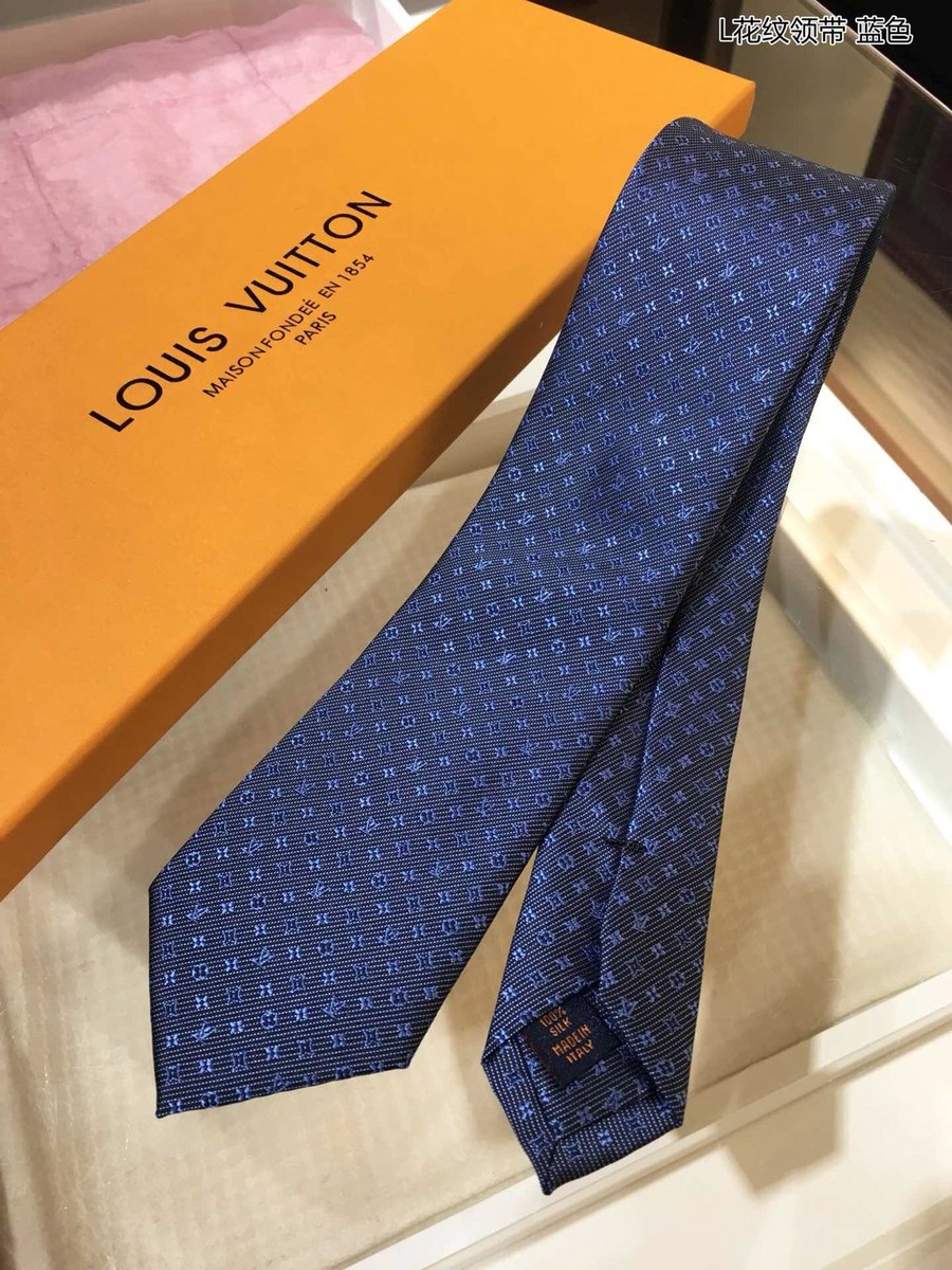 Louis Vuitton Jacquard silk L pattern tie