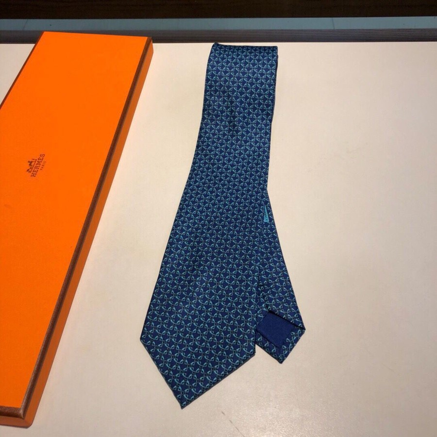 Hermes Twill silk handmade men s tie