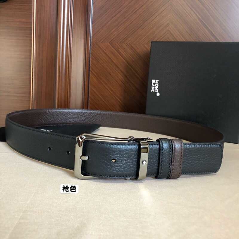 MontBlanc Men s belt width with metal buckle: 3.5cm