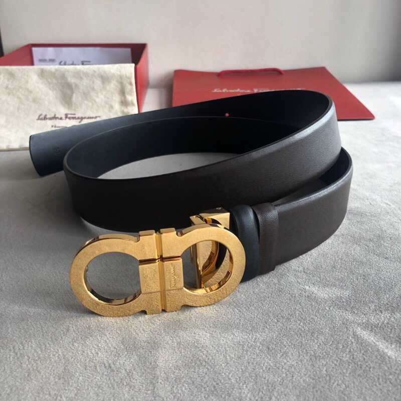 Ferragamo Men s 3.5cm classic metal buckle belt