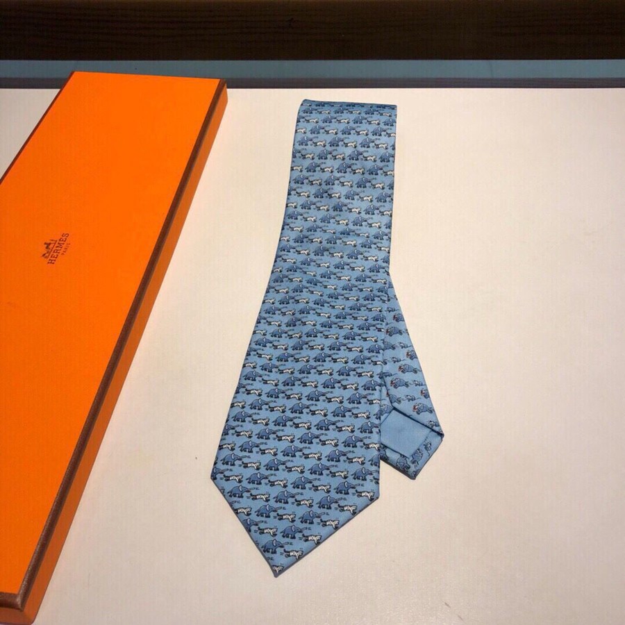 Hermes Twill silk men s tie