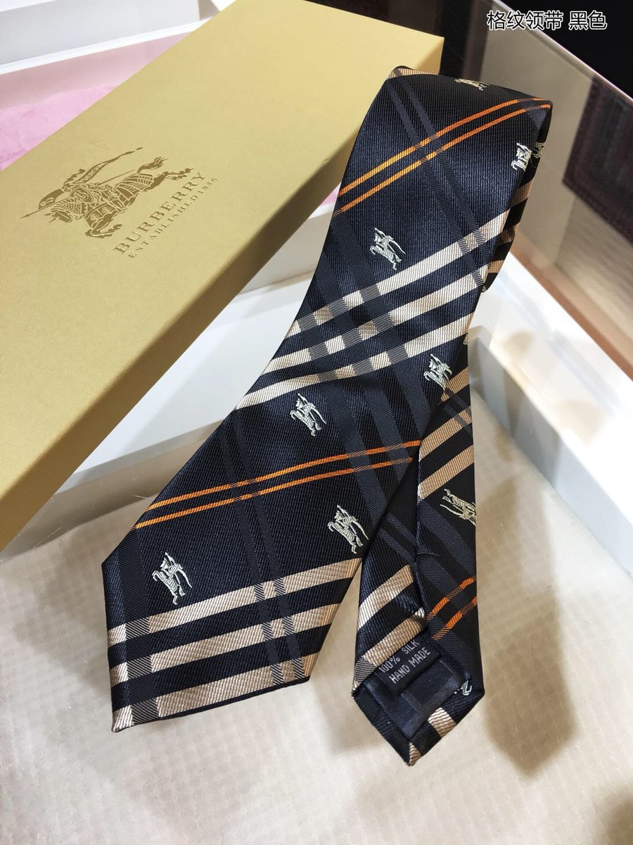 Burberry Men s check tie in jacquard silk