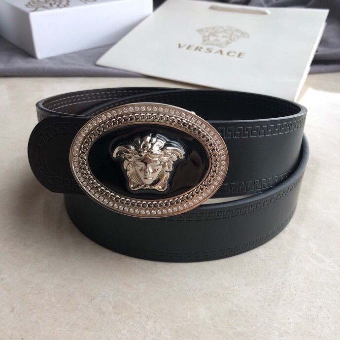 Versace Men s cowhide Medusa logo belt 3.8cm