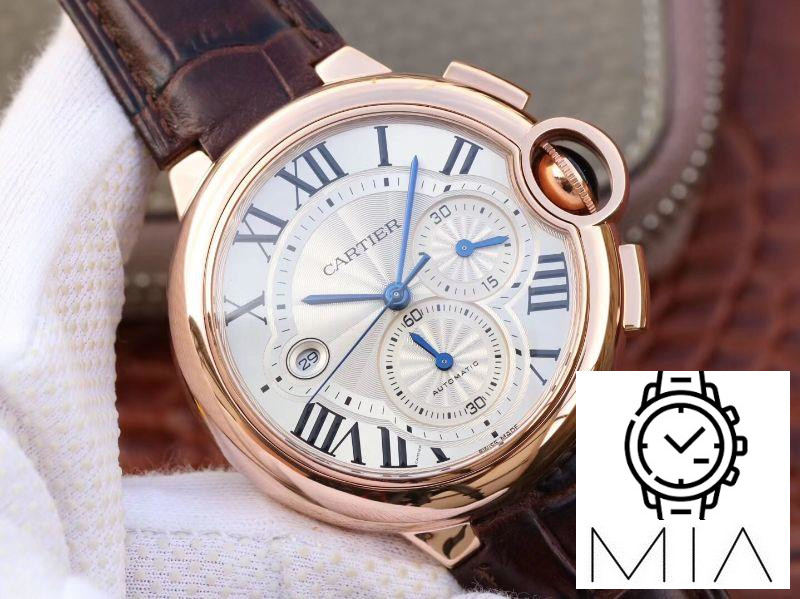 Cartier Ballon Bleu Chronograph W6920074 ZF Factory Silver Dial