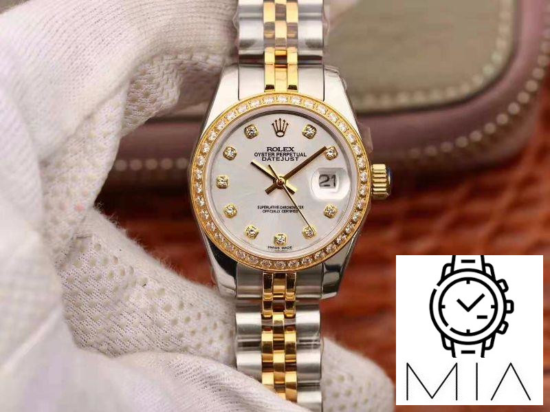 Rolex Lady Datejust 18K Yellow Gold 28MM Silver Dial