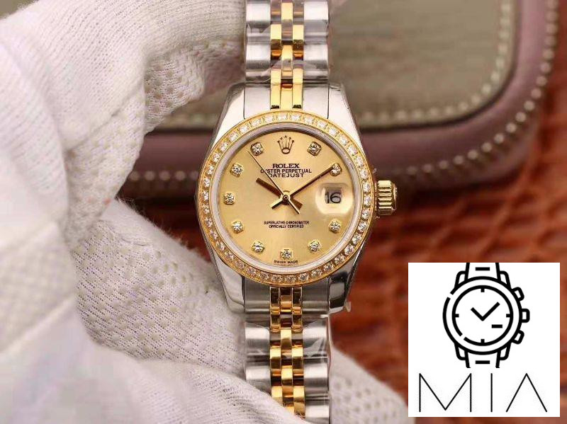 Rolex Lady Datejust 18K Gold Plating 28mm Gold Dial