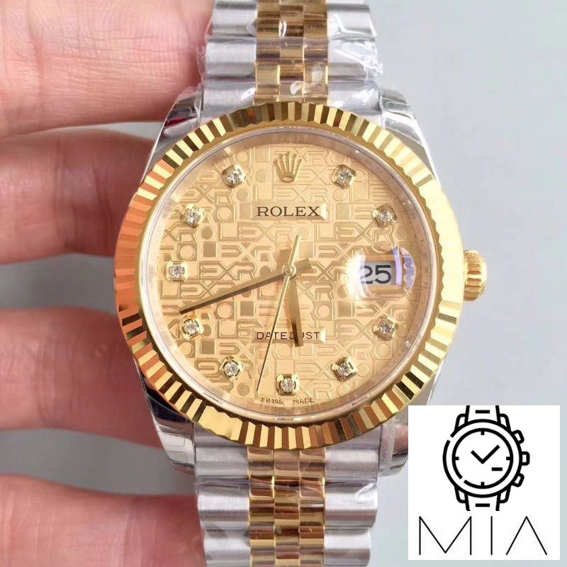 Rolex Datejust 126333-0003 41MM EW Factory Diamond-studded Gold Textured Dial