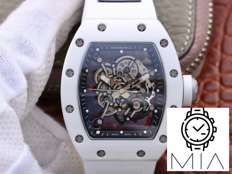 Richard Mille RM055 KV Factory V2 White Ceramic Skeleton Dial