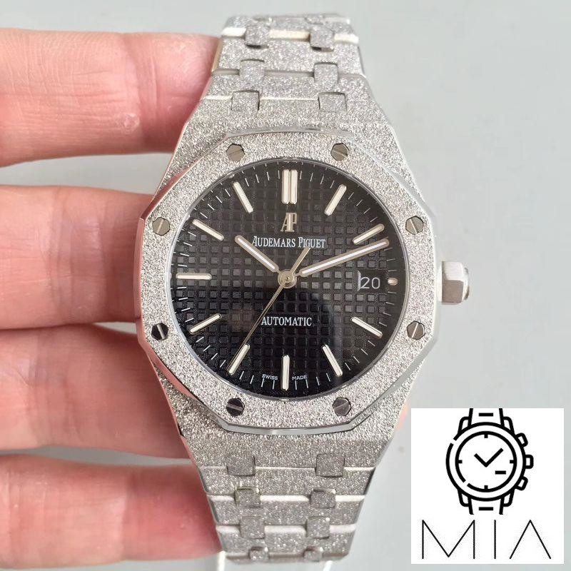 Audemars Piguet Royal Oak Frosted Gold 37MM 15454 OM Factory Black Dial