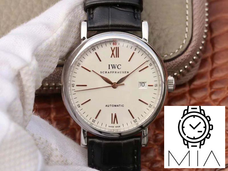 IWC Portofino Automatic IW356501 MKS Factory Black Leather Strap White Dial