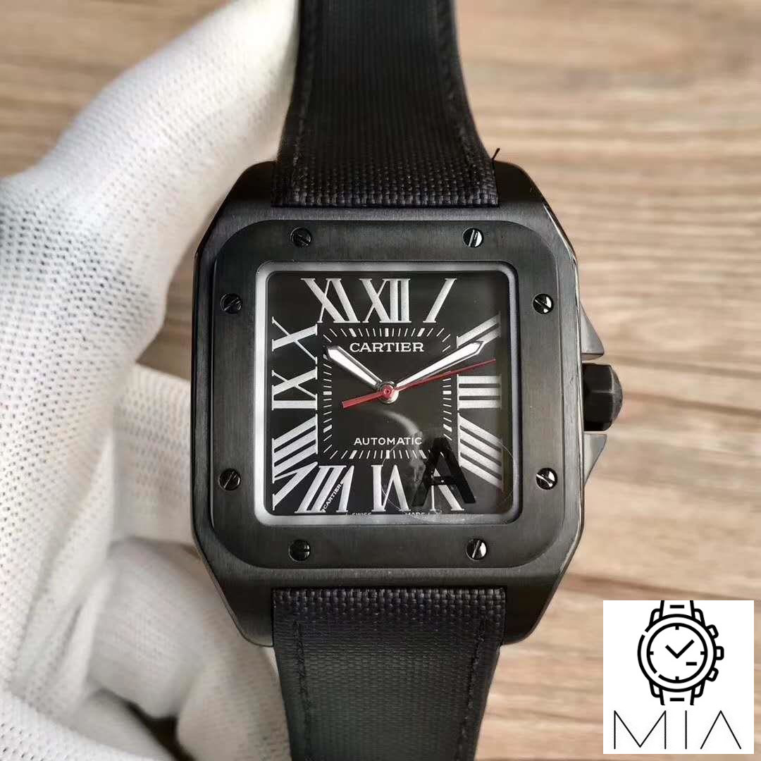 Cartier Santos 100 XL WSSA0006 V6 Factory Black Dial