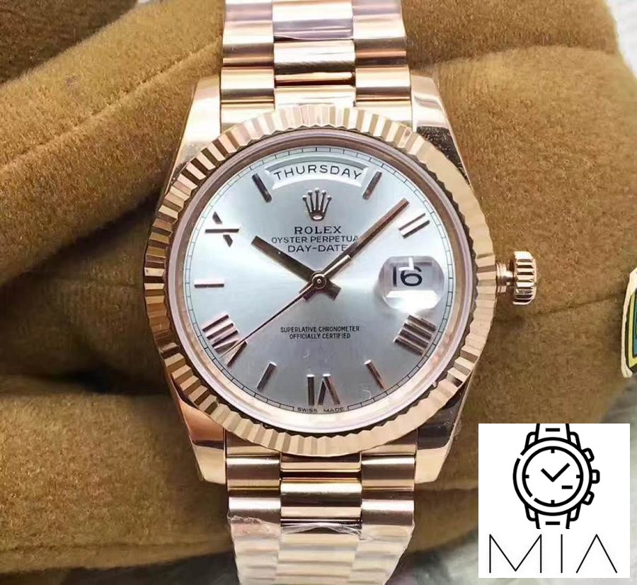 Rolex Day-Date 40 228235 Rose Gold 40MM EW Factory Sundust Dial
