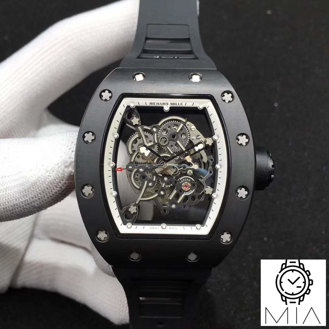 Richard Mille RM055 KV Factory Ceramic White Skeleton Dial