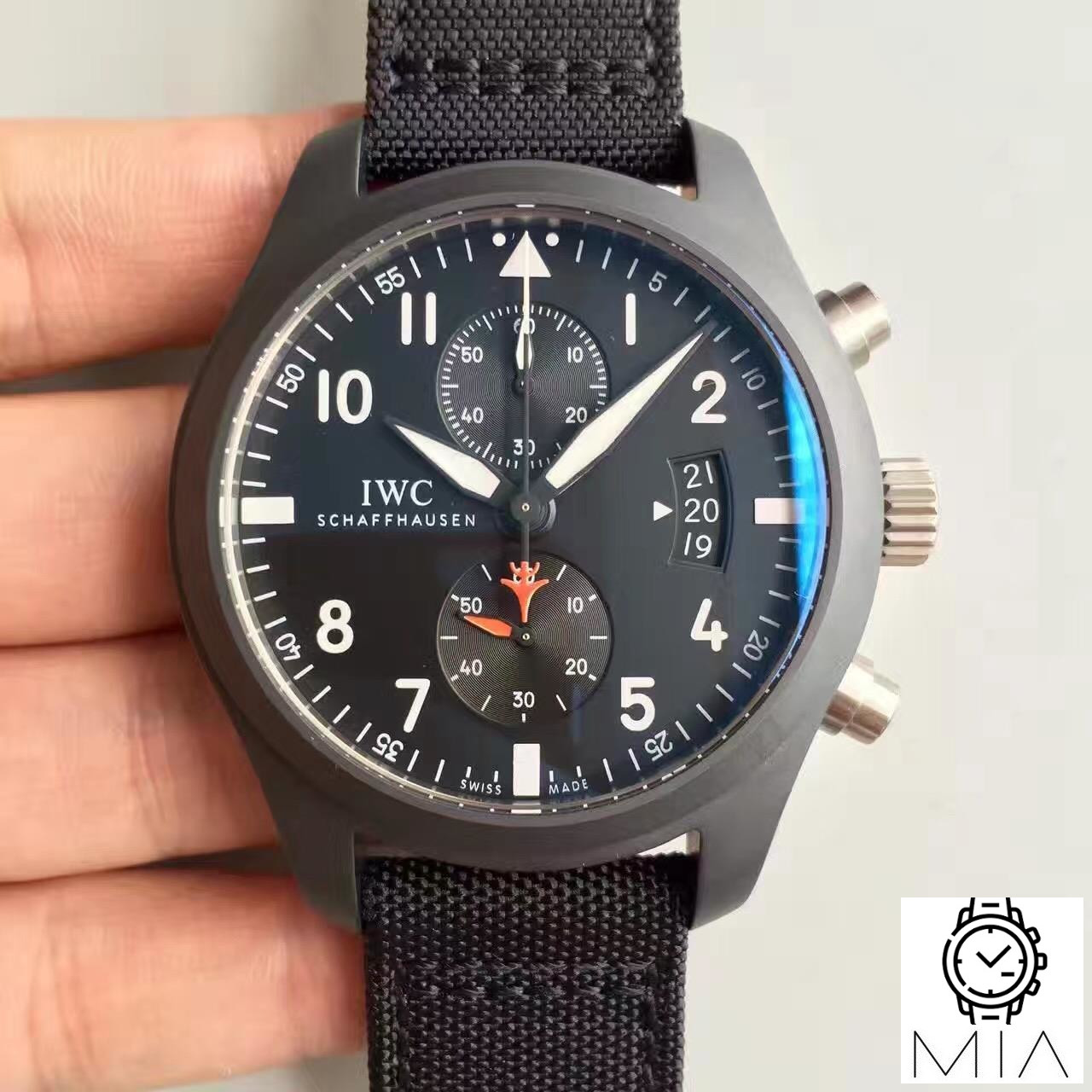 IWC Pilot Top Gun Chronograph IW389001 ZF Factory Anthracite Dial