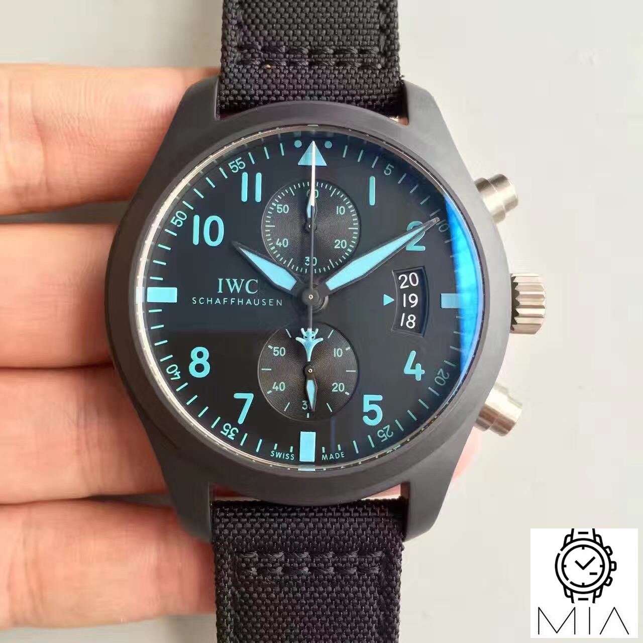 IWC Pilot Chronograph Top Gun IW388003 ZF Factory Black Dial
