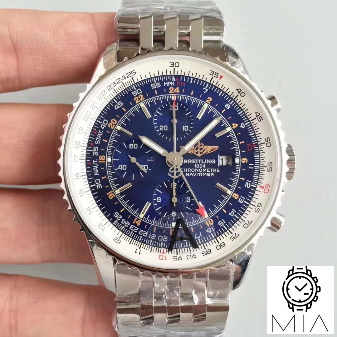 Breitling Navitimer Montbrillant Datora A21330 JF Factory Blue Dial