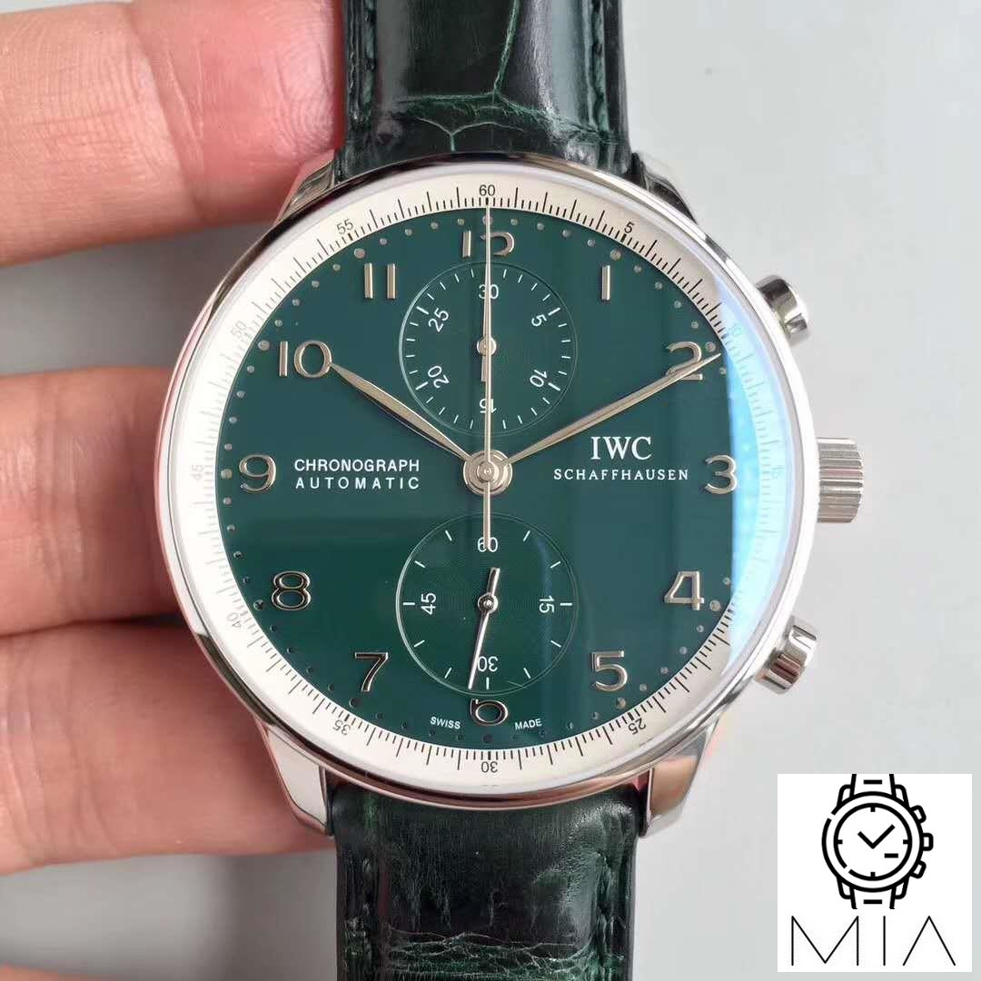 IWC Portugieser Chronograph Edition 150 Years IW371601 YL Factory Green Dial