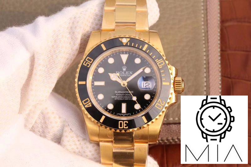 Rolex Submariner Date 116618LN VR Factory 18K Yellow Gold Wrapped Black Dial