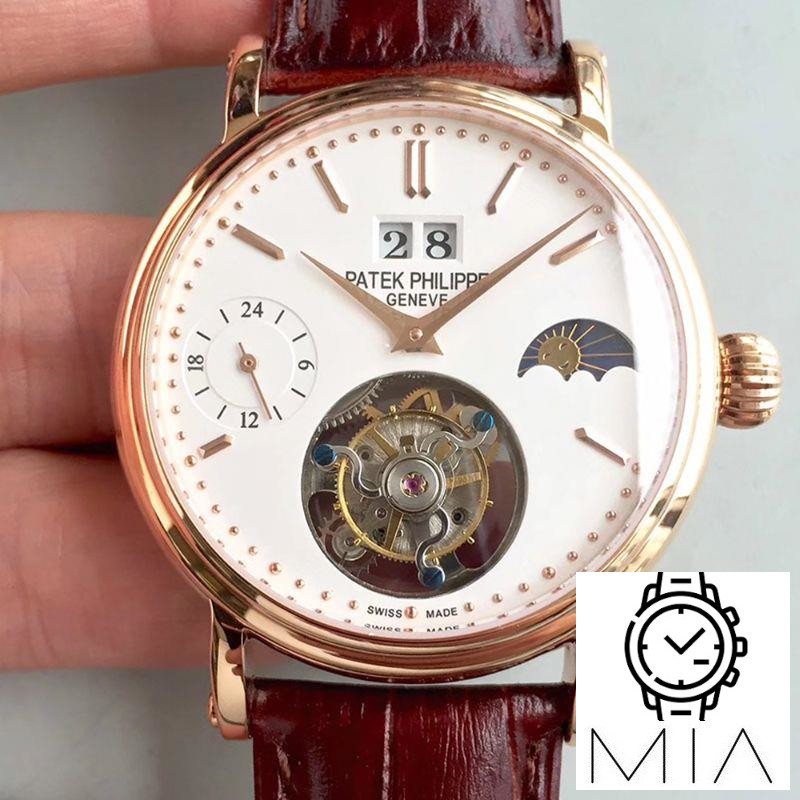 Patek Philippe Tourbillon Moonphase 24H Power Reserve White Dial
