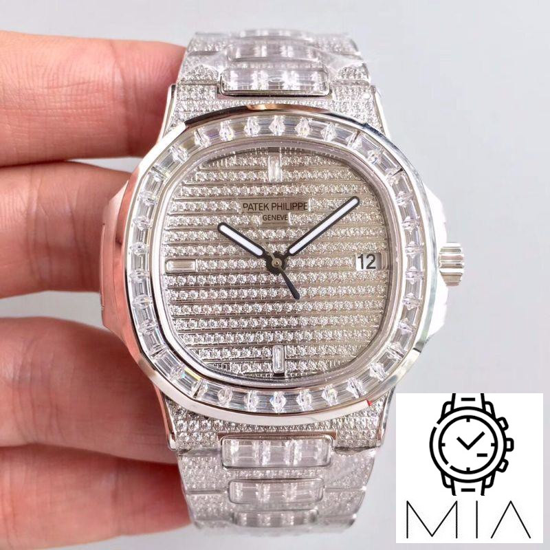 Patek Philippe Nautilus Jumbo 5719/1G-001 Diamonds Dial