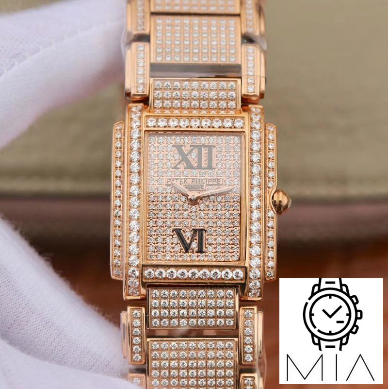 Patek Philippe Ladies Twenty-4 4908/50R-012 Rose Gold Diamond Dial