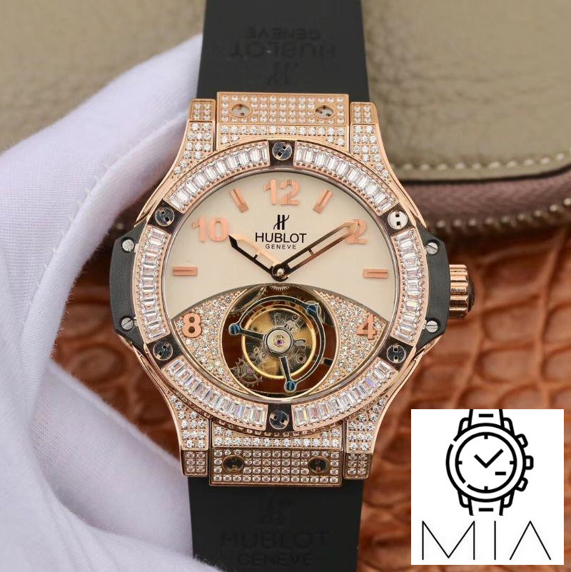 Hublot Classic Fusion Rose Gold Tourbillon White Enamel Dial
