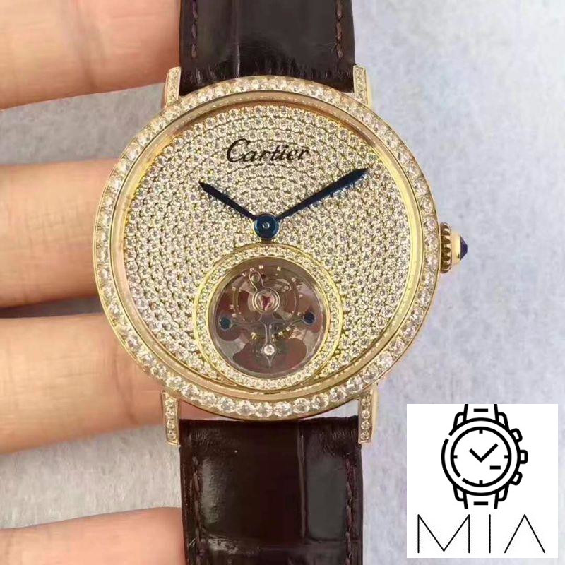 Cartier Rotonde Tourbillon Diamonds Dial