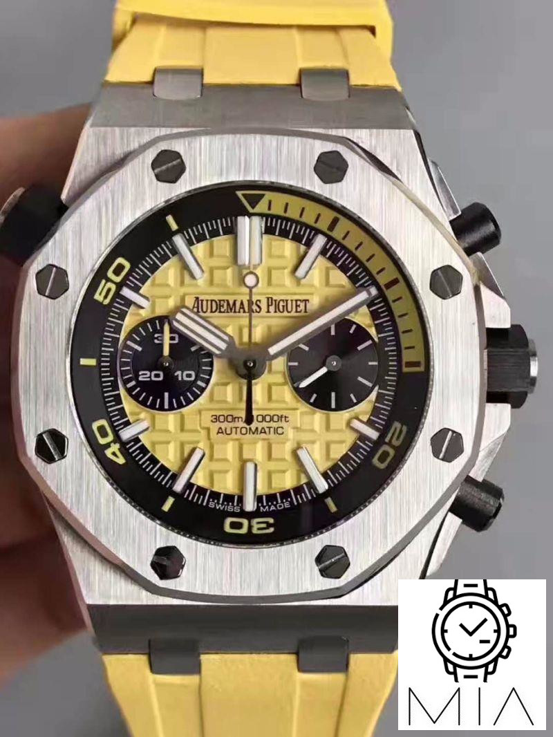 Audemars Piguet Royal Oak Offshore Diver Chronograph 26703ST.OO.A051CA.01 JF Factory Yellow Dial