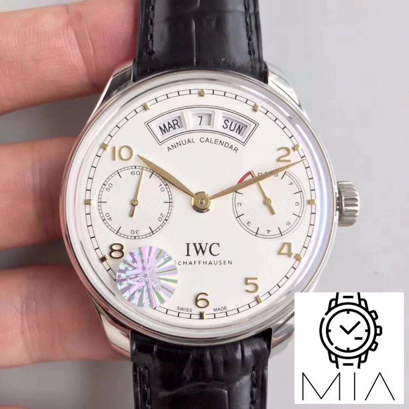 IWC Portugieser Annual Calendar IW503501 YL Factory White Dial