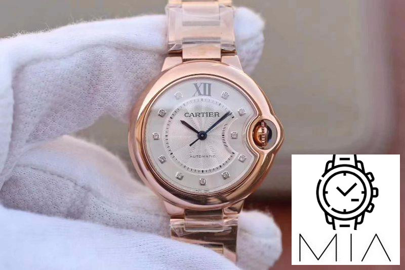 Ballon Bleu De Cartier Ladies 33 WE902062 V9 Factory White Textured Dial