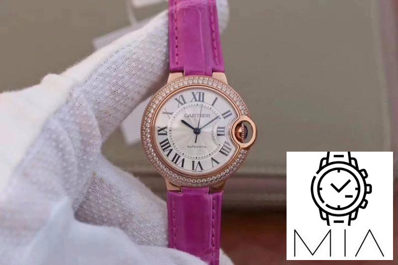 Cartier Ballon Bleu 36MM Rose Gold V9 Factory Silver Dial