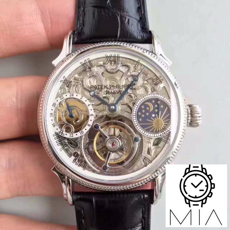Patek Philippe Tourbillon Moonphase Silver Dial