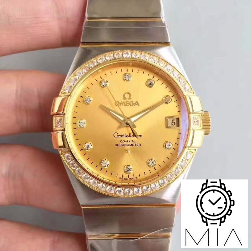 Omega Constellation 123.55.38.21.58.001 38MM 3S Factory Gold Dial