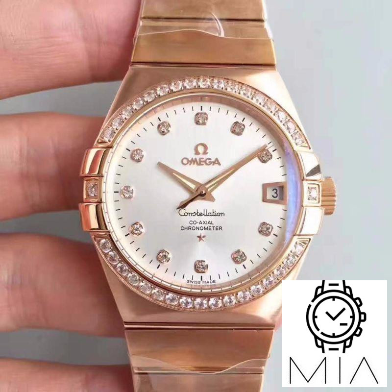 Omega Constellation 123.25.38.21.52.001 38MM 3S Factory Rhodium Dial