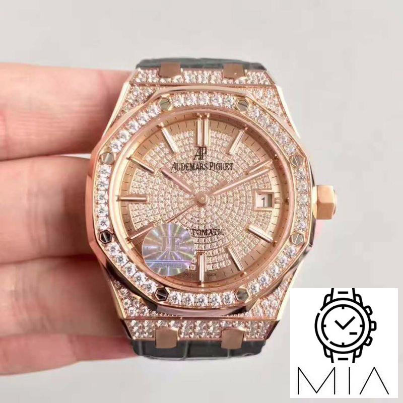 Audemars Piguet Royal Oak 15450 JF Factory Rose Gold Diamond Dial