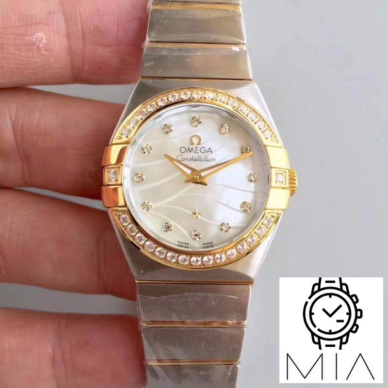 Omega Constellation Ladies 123.25.24.60.55.011 White Mother Of Pearl Dial
