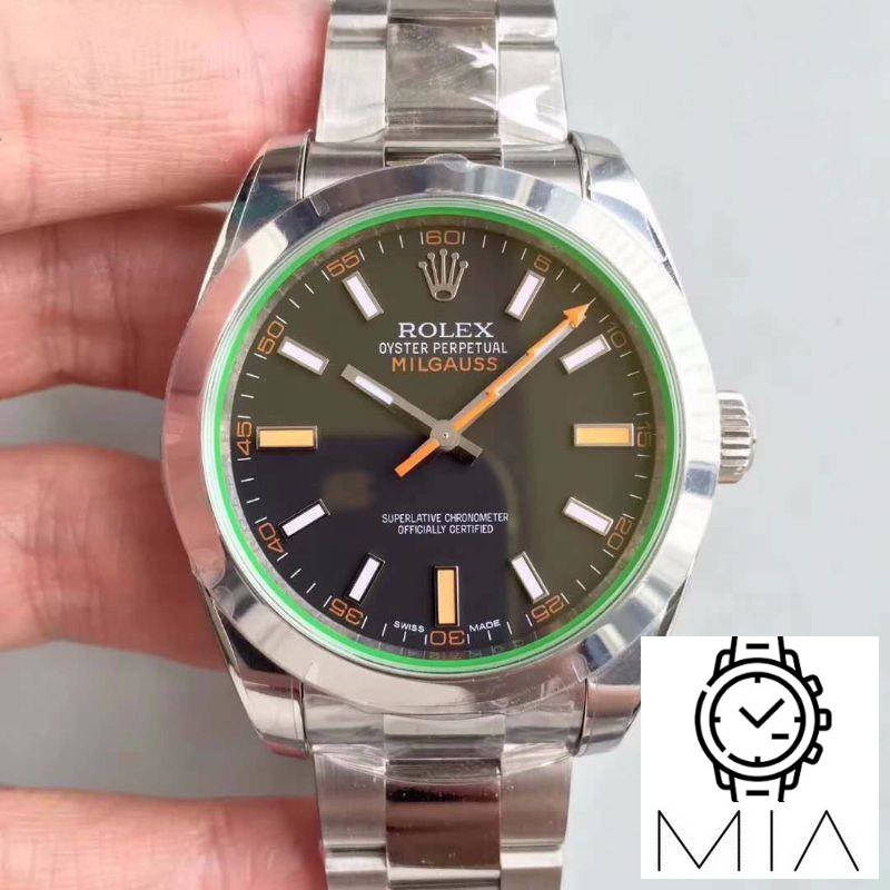 Rolex Milgauss 116400GV AR Factory Black Dial