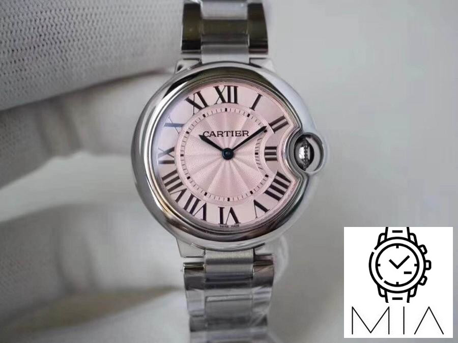 Ballon Bleu De Cartier WE902073 33mm V6 Factory Pink Dial