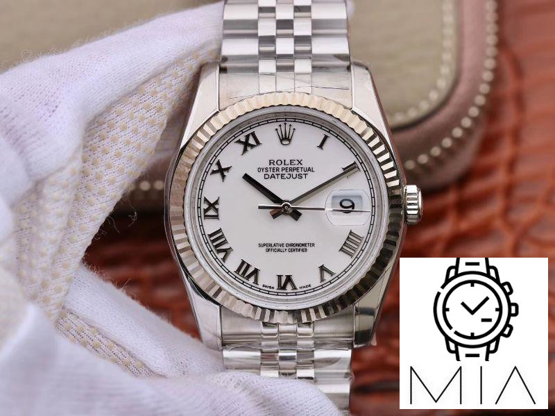 Rolex Datejust 116234 36mm AR Factory White Dial With Roman Time Scale