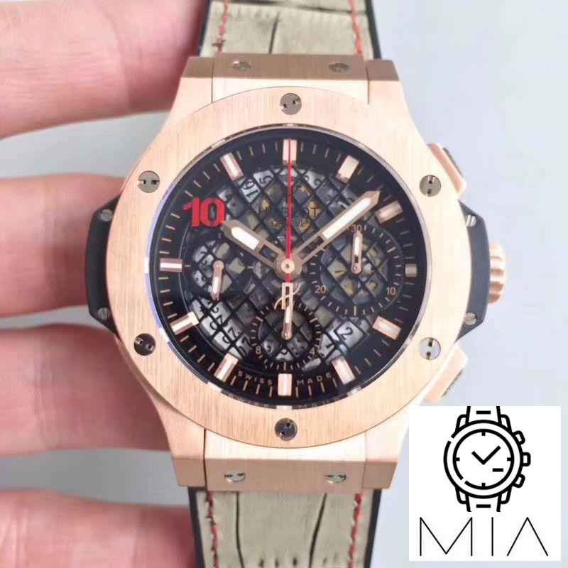 Hublot Big Bang Aero Bang Gold 311.PX.1180.GR Black Skeleton Dial