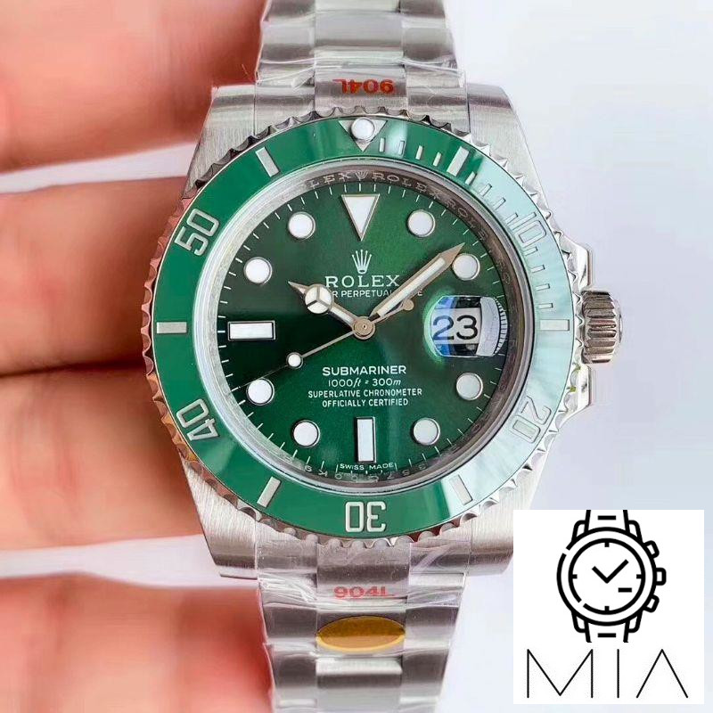 Rolex Submariner Date Oyster 40mm Oystersteel 116610LV Noob Factory V10 Green Dial Watch