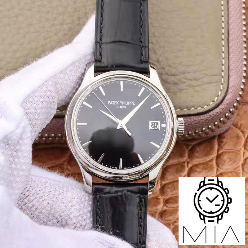 Patek Philippe Calatrava Automatic Date Black Dial Watch 5227G-010 ZF Factory Flip Back Version