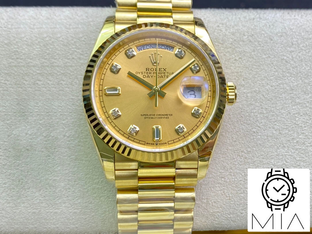 Rolex Day-Date M128238-0008 Yellow Gold EW Factory Champagne Dial
