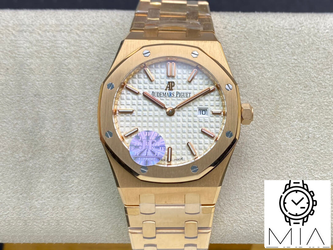Audemars Piguet Royal Oak Quartz 67650OR.OO.1261OR.01 JF Factory White Dial