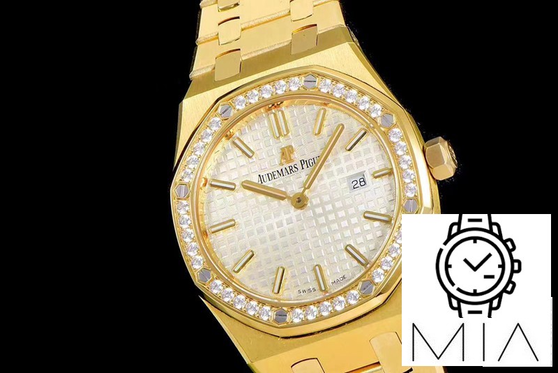 Audemars Piguet Royal Oak Quartz 67651BA.ZZ.1261BA.01 JF Factory Yellow Gold Diamond