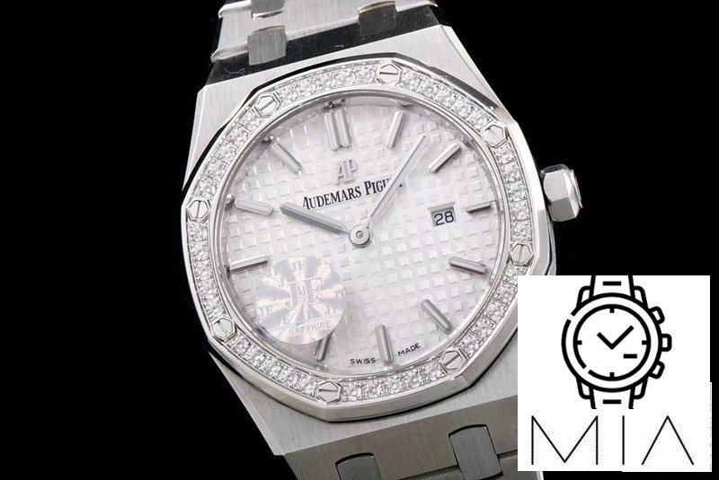 Audemars Piguet Royal Oak Quartz 67651ST.ZZ.1261ST.01 JF Factory White Dial
